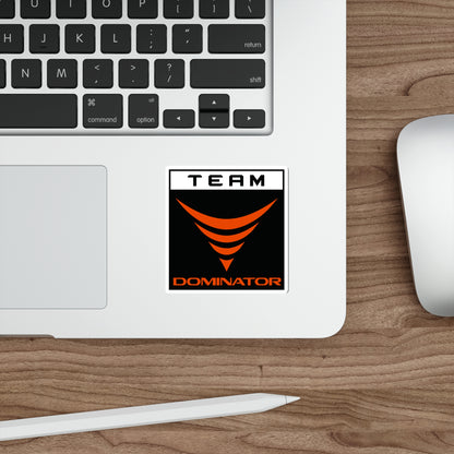 TEAM DOMINATOR BLACK/RED DIE-CUT STICKERS - Never Stop Chasing