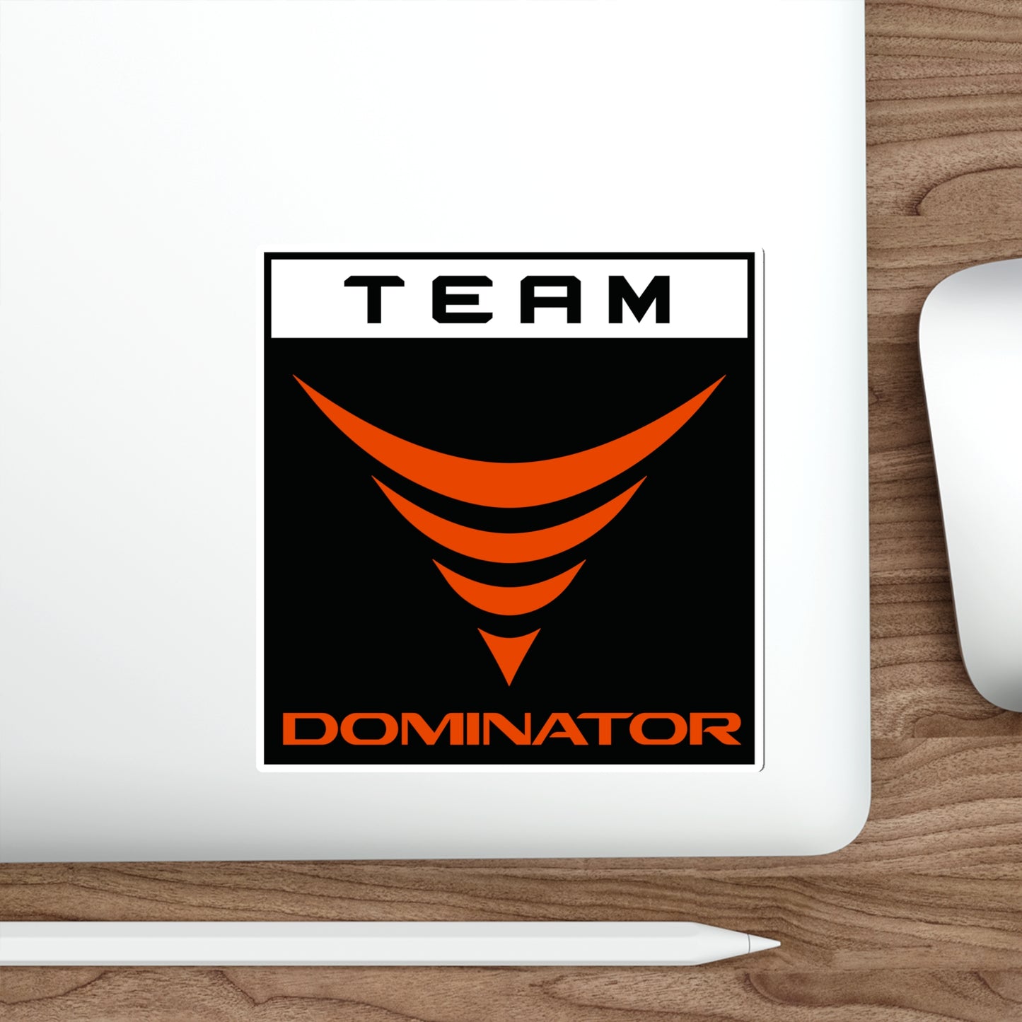 TEAM DOMINATOR BLACK/RED DIE-CUT STICKERS - Never Stop Chasing