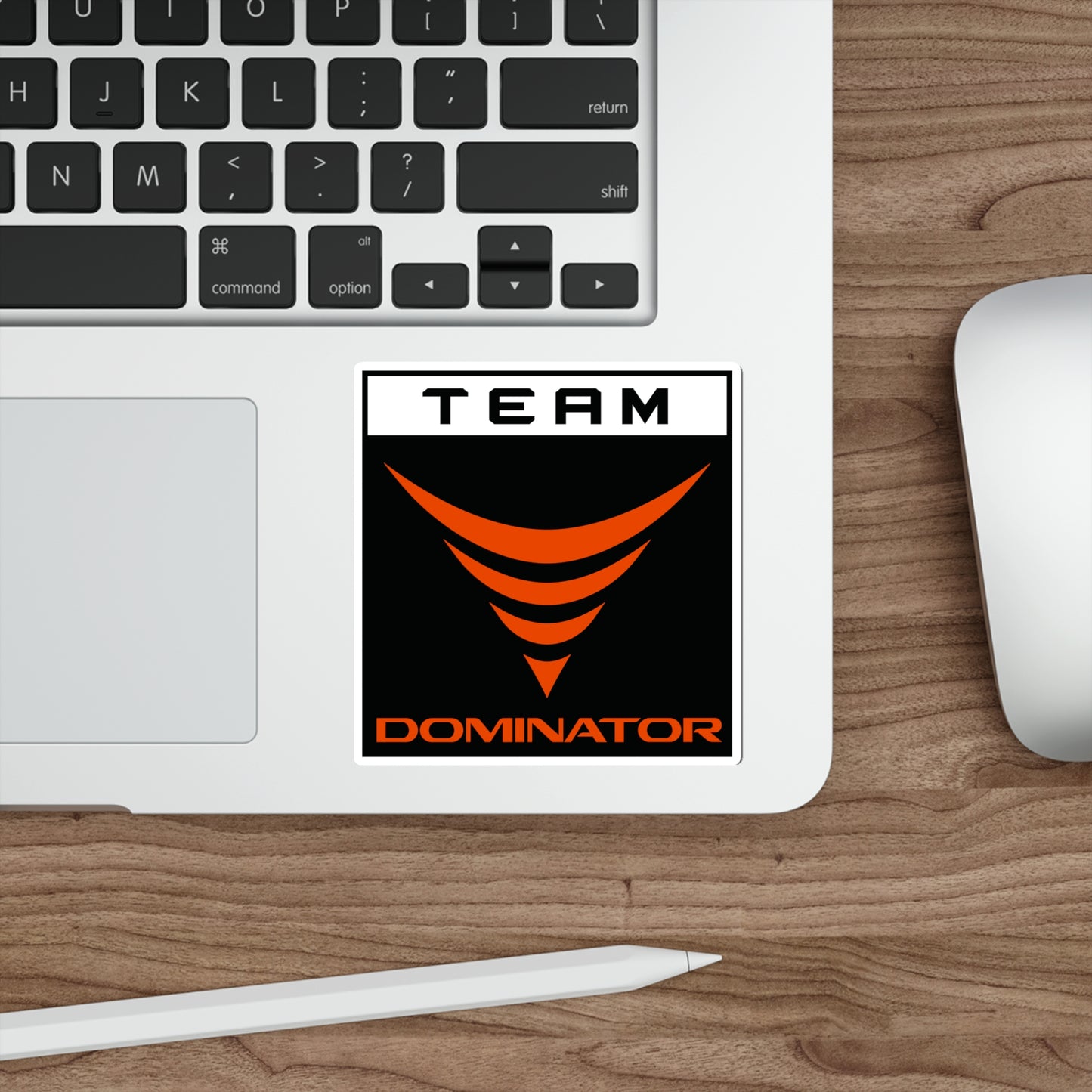 TEAM DOMINATOR BLACK/RED DIE-CUT STICKERS - Never Stop Chasing