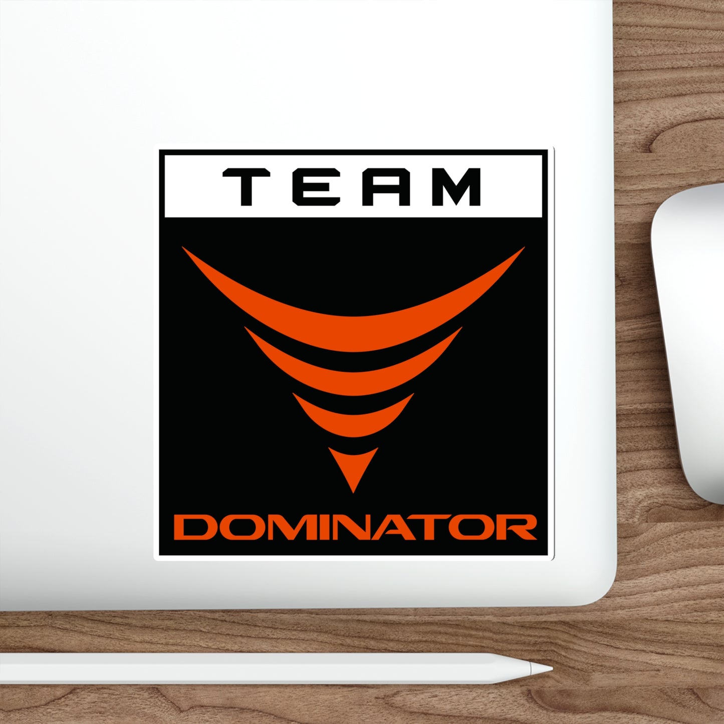 TEAM DOMINATOR BLACK/RED DIE-CUT STICKERS - Never Stop Chasing