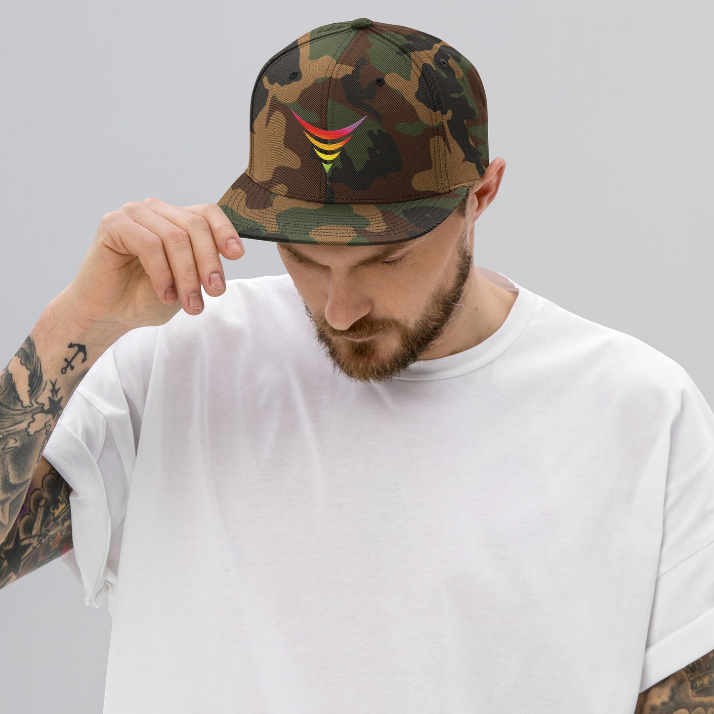 Risk-Level Rainbow Embroidered Snapback