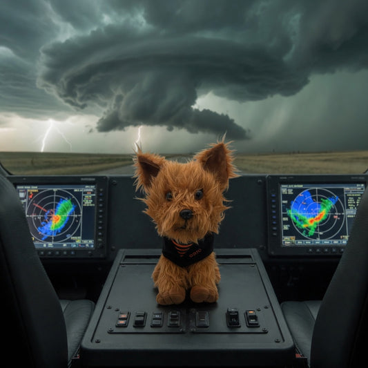 Gizmo Plush Dog — Team Dominator Storm Chaser Mascot