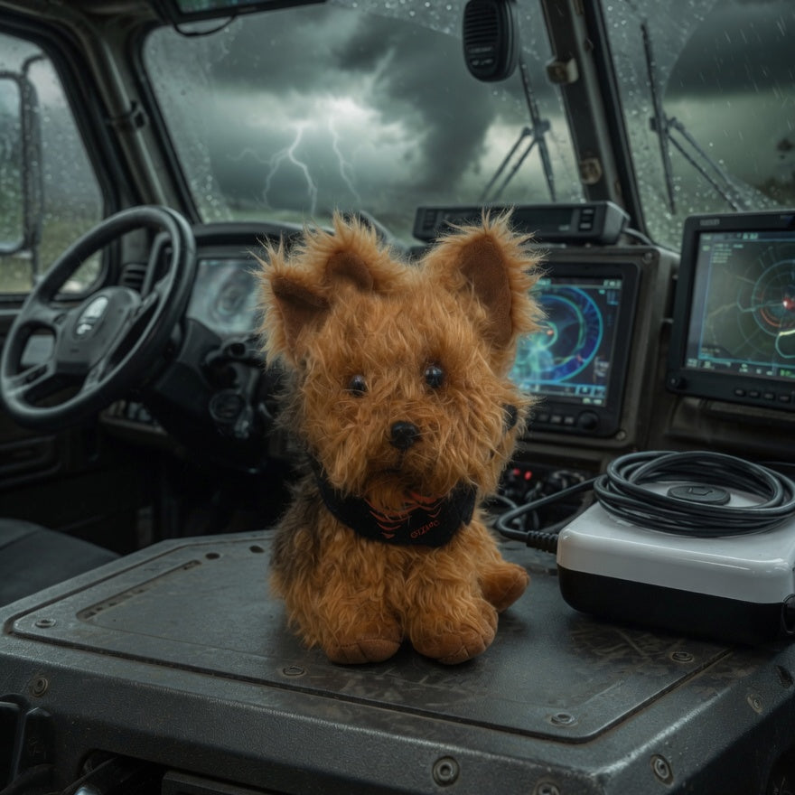 Gizmo Plush Dog — Team Dominator Storm Chaser Mascot
