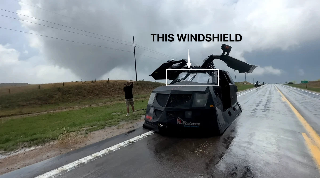 Collectible Dominator 3 Tornado Windshield Fragment Plaque, Limited Edition 10–650