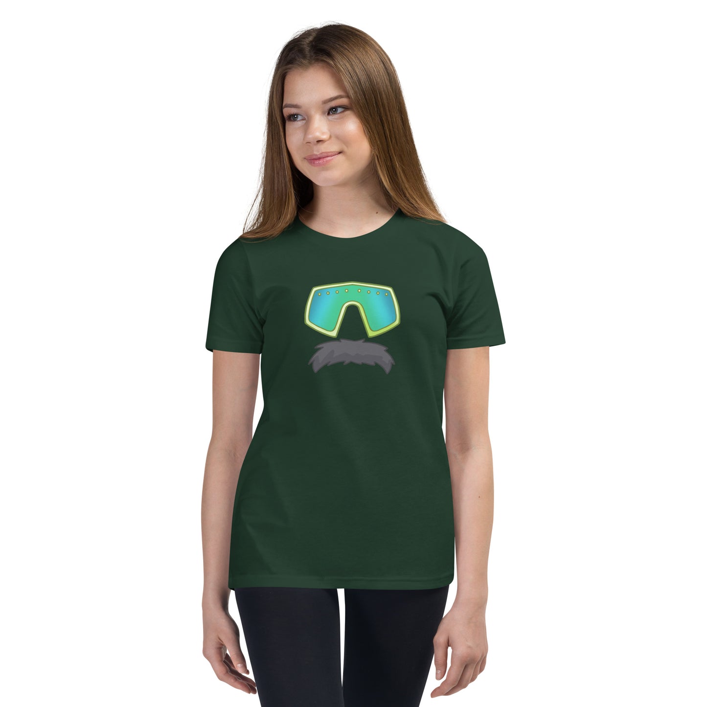 Glasses Stache Emoji Youth Tee