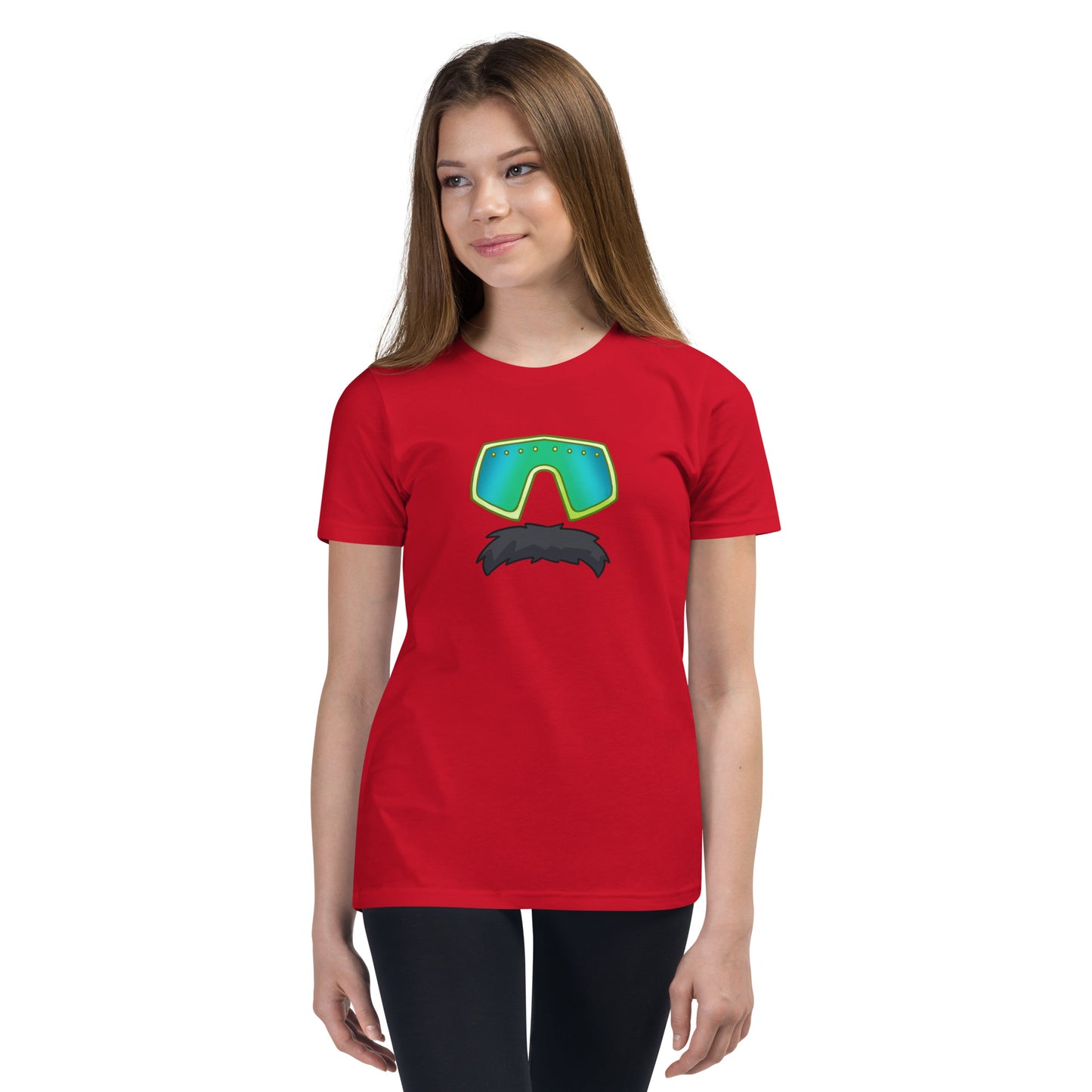 Glasses Stache Emoji Youth Tee